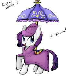 Size: 680x780 | Tagged: safe, artist:moonblizzard, rarity, g4, ask, clothes, female, hat, rarity answers, solo, tumblr, umbrella