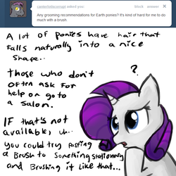 Size: 680x680 | Tagged: safe, artist:moonblizzard, rarity, g4, ask, female, rarity answers, solo, tumblr