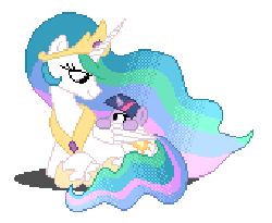 Size: 510x420 | Tagged: safe, artist:mrponiator, princess celestia, twilight sparkle, alicorn, pony, unicorn, g4, 60 fps, animated, blinking, boop, cute, cutelestia, daaaaaaaaaaaw, dithering, duo, eye contact, eyes closed, featured image, female, filly, filly twilight sparkle, happy, heartwarming, height difference, hnnng, lidded eyes, mare, momlestia, mrponiator is trying to murder us, noseboop, nuzzling, pixel art, ponyloaf, prone, simple background, smiling, sprite, sweet dreams fuel, transparent background, twiabetes, unicorn twilight, weapons-grade cute, younger
