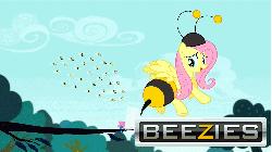 Size: 495x278 | Tagged: safe, edit, edited screencap, screencap, fluttershy, seabreeze, bee, breezie, g4, it ain't easy being breezies, animal costume, animated, bee costume, beekini, brazzers, butt, butt shake, clothes, costume, female, flutterbee, male, parody, plot