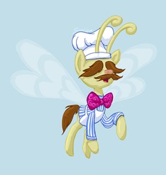 Size: 1216x1280 | Tagged: safe, artist:snapai, breezie, pony, g4, it ain't easy being breezies, breeziefied, clothes, ponified, scene parody, solo, species swap, swedish chef