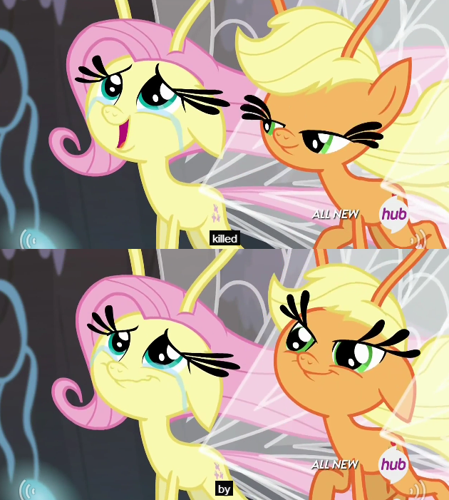 Safe Screencap Applejack Fluttershy Breezie G It Ain T