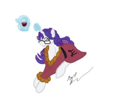 Size: 640x480 | Tagged: safe, artist:stagetechyart, rarity, pony, unicorn, g4, clothes, elusive, glasses rarity, lying, male, robe, rule 63, solo, wine glass