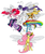 Size: 1771x2113 | Tagged: safe, artist:xenon, applejack, fluttershy, pinkie pie, rainbow dash, rarity, twilight sparkle, alicorn, breezie, pony, g4, it ain't easy being breezies, applebreezie, breezie pie, breeziefied, flutterbreez, mane six, rainbow breez, rarbreez, species swap, twilight breezie, twilight sparkle (alicorn)