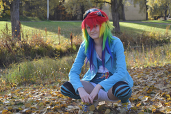 Size: 4608x3072 | Tagged: safe, artist:kiosa, rainbow dash, human, g4, cosplay, irl, irl human, photo, solo