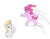 Size: 1372x1080 | Tagged: safe, artist:anonymous, derpy hooves, pinkie pie, pegasus, pony, g4, female, mare, surprise hug