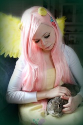 Size: 1067x1600 | Tagged: safe, artist:sewingintherain, fluttershy, human, g4, cosplay, irl, irl human, photo, solo