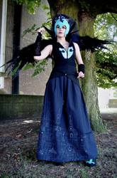 Size: 633x960 | Tagged: safe, artist:reiichi5, nightmare moon, human, g4, canterlot, clothes, cosplay, dress, irl, irl human, photo, solo