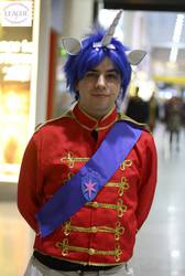 Size: 647x960 | Tagged: artist needed, safe, shining armor, human, g4, convention, cosplay, irl, irl human, london mcm expo, photo, solo