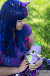 Size: 533x800 | Tagged: safe, artist:cristinachan, spike, twilight sparkle, human, g4, cosplay, irl, irl human, photo