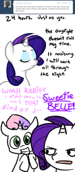 Size: 680x1560 | Tagged: safe, artist:moonblizzard, rarity, sweetie belle, g4, ask, rarity answers, tumblr