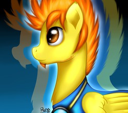 Size: 1280x1130 | Tagged: safe, artist:puggie, spitfire, g4, rule 63, solo, wonderbolts