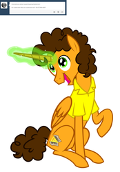 Size: 1280x1840 | Tagged: safe, artist:fillyblue, cheese sandwich, alicorn, pony, ask cheese sandwich, g4, alicornified, magic, male, prince cheese sandwich, race swap, smiling, solo, weird alicorn, xk-class end-of-the-world scenario