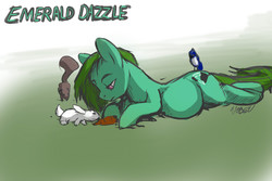 Size: 1050x700 | Tagged: safe, artist:noben, oc, oc only, oc:emerald dazzle, earth pony, pony, female, pregnant, solo