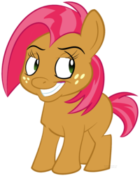Size: 1039x1302 | Tagged: safe, artist:wreckham, babs seed, g4, female, filly, foal, simple background, solo, transparent background
