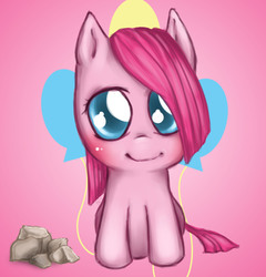 Size: 1726x1800 | Tagged: safe, artist:satonya, pinkie pie, rocky, g4, female, filly, solo, speedpaint available, younger