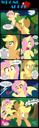 Size: 1275x4100 | Tagged: safe, artist:danmakuman, applejack, fluttershy, pinkie pie, bat pony, pony, bats!, g4, chase, comic, drool, flutterbat, licking lips, nom, pun, race swap, scene parody, smiling, tail bite, this will end in tears, wide eyes