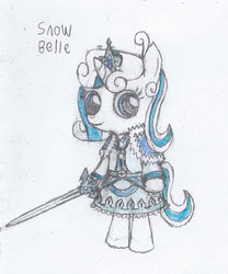 Size: 600x722 | Tagged: safe, artist:swordmaster200, oc, oc only, pony, unicorn, clothes, dress, female, filly, magic, princess, rapier, snow, solo