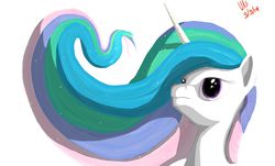 Size: 1707x1033 | Tagged: safe, artist:greyscaleart, princess celestia, g4, female, portrait, solo