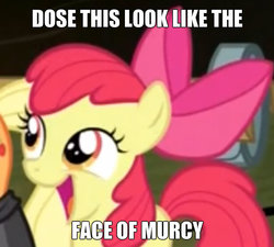 Size: 853x767 | Tagged: safe, screencap, apple bloom, earth pony, pony, g4, my little pony: friendship is magic, somepony to watch over me, face of mercy, female, phonetic accent, solo