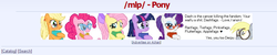 Size: 953x189 | Tagged: safe, applejack, derpy hooves, fluttershy, pinkie pie, rarity, twilight sparkle, pegasus, pony, g4, /mlp/, 4chan, 4chan screencap, banner, female, mare, nerd pony