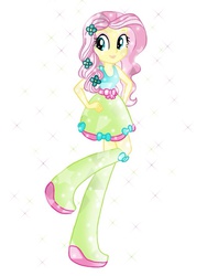 Size: 668x890 | Tagged: safe, artist:colorpalette-art, fluttershy, equestria girls, g4, crystallized, female, solo