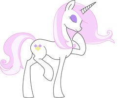 Size: 4289x3459 | Tagged: safe, artist:clethejoker, fleur-de-lis, pony, unicorn, g4, concave belly, female, horn, mare, simple background, slender, solo, thin