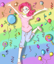 Size: 2278x2716 | Tagged: safe, artist:markianatc, pinkie pie, human, g4, female, high res, humanized, solo