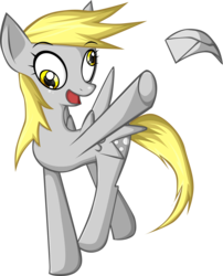 Size: 1498x1850 | Tagged: safe, artist:greedforgreen, derpy hooves, pegasus, pony, g4, envelope, female, letter, mare, simple background, solo, standing, transparent background