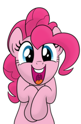 Size: 3375x5175 | Tagged: safe, artist:drawponies, pinkie pie, earth pony, pony, g4, cute, diapinkes, excited, female, happy, looking at you, simple background, solo, transparent background, vector