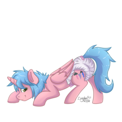 Size: 1200x1200 | Tagged: safe, artist:laydeekaze, oc, oc only, oc:cyclone stormchaser, alicorn, pony, alicorn oc, cute, diaper, non-baby in diaper, poofy diaper, solo