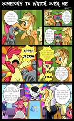 Size: 1322x2148 | Tagged: safe, artist:vavacung, apple bloom, applejack, big macintosh, twilight sparkle, alicorn, earth pony, pony, g4, somepony to watch over me, armor, clothes, comic, dress, engrish, female, filly, foal bride, lesbian, mare, marriage, not creepy, ship:bloomjack, shipping, suit, that escalated quickly, together forever, twilight sparkle (alicorn), wedding, wedding dress