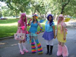 Size: 960x720 | Tagged: safe, artist:kyuproduction, fluttershy, pinkie pie, rainbow dash, rarity, human, g4, cosplay, irl, irl human, photo