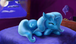 Size: 1170x683 | Tagged: safe, artist:horseez, trixie, pony, unicorn, g4, female, mare, sleeping, solo