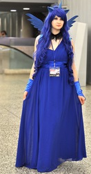 Size: 1678x3185 | Tagged: safe, artist:danaxxximmortal, artist:kyuproduction, princess luna, human, g4, 2013, convention, cosplay, irl, irl human, otakuthon, photo, solo