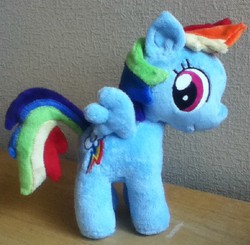 Size: 552x540 | Tagged: safe, artist:pinkamoone, rainbow dash, g4, filly, irl, photo, plushie