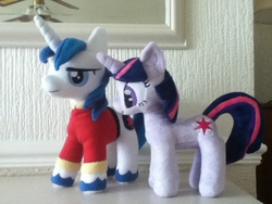 Size: 960x720 | Tagged: safe, artist:pinkamoone, shining armor, twilight sparkle, g4, irl, photo, plushie