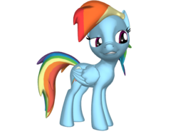 Size: 768x576 | Tagged: safe, rainbow dash, ponylumen, g4, 3d, 3d pony creator, dreamworks face, faic, female, grin, simple background, smirk, smug, smugdash, solo, transparent background