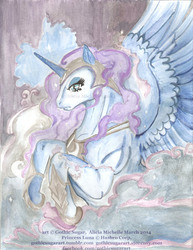 Size: 463x600 | Tagged: safe, artist:gothicsugar, nightmare moon, princess luna, g4, female, nightmare luna, solo, traditional art