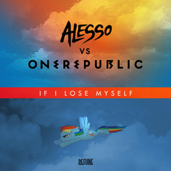 Size: 1500x1500 | Tagged: safe, rainbow dash, g4, album, album cover, alesso, flying, if i lose myself, one republic, song reference