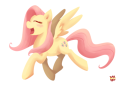 Size: 962x655 | Tagged: safe, artist:norang94, fluttershy, g4, eyes closed, female, solo