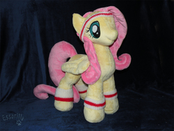 Size: 1200x900 | Tagged: safe, artist:essorille, fluttershy, g4, headband, irl, leg warmers, photo, plushie, solo