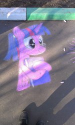 Size: 1226x2048 | Tagged: safe, artist:krlmisha, artist:zacatron94, twilight sparkle, alicorn, pony, g4, chalk, female, nerd pony, solo, twilight sparkle (alicorn)