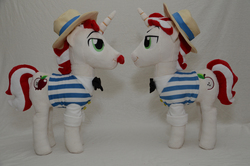 Size: 1000x662 | Tagged: safe, artist:makeshiftwings30, flam, flim, g4, irl, photo, plushie