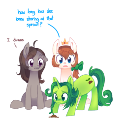 Size: 861x835 | Tagged: safe, artist:pekou, oc, oc only, oc:cinnamon brew, oc:raipony, oc:speckle sprout, sprout