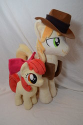 Size: 600x906 | Tagged: safe, artist:makeshiftwings30, apple bloom, braeburn, g4, irl, photo, plushie