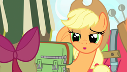 Size: 1920x1080 | Tagged: safe, screencap, apple bloom, applejack, g4, somepony to watch over me