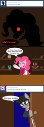 Size: 500x1440 | Tagged: safe, octavia melody, pinkie pie, four string samurai, g4, ask, bioshock, bioshock infinite, clothes, murderous crows, suit, the legend of zelda, the legend of zelda: majora's mask