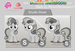 Size: 2000x1350 | Tagged: safe, artist:woodyramesses17, edit, sweetie belle, oc, oc only, g4, 42nd street, franklin avenue, grand central, looking at you, new york city, profile, recolor, rockaway park, s, shuttle, smiling, subway, times square