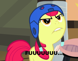 Size: 993x771 | Tagged: safe, screencap, apple bloom, earth pony, pony, g4, female, image macro, meme, solo